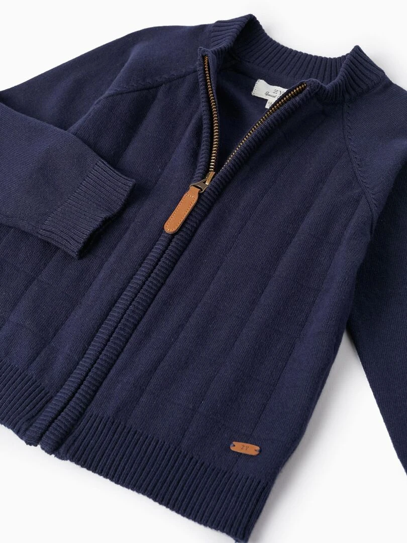 Gilet en Maille pour Bébé Garçon  CÉRÉMONIE   Bleu foncé