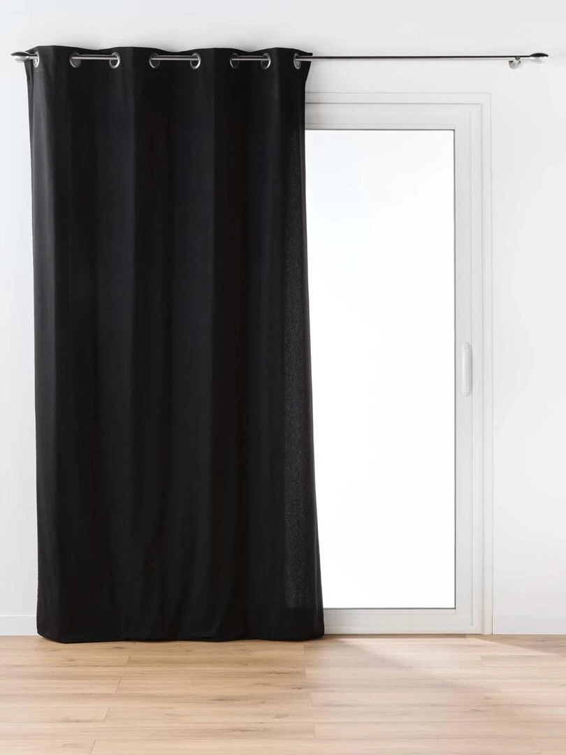 Rideau d'ameublement en poly/coton recyclé Noir