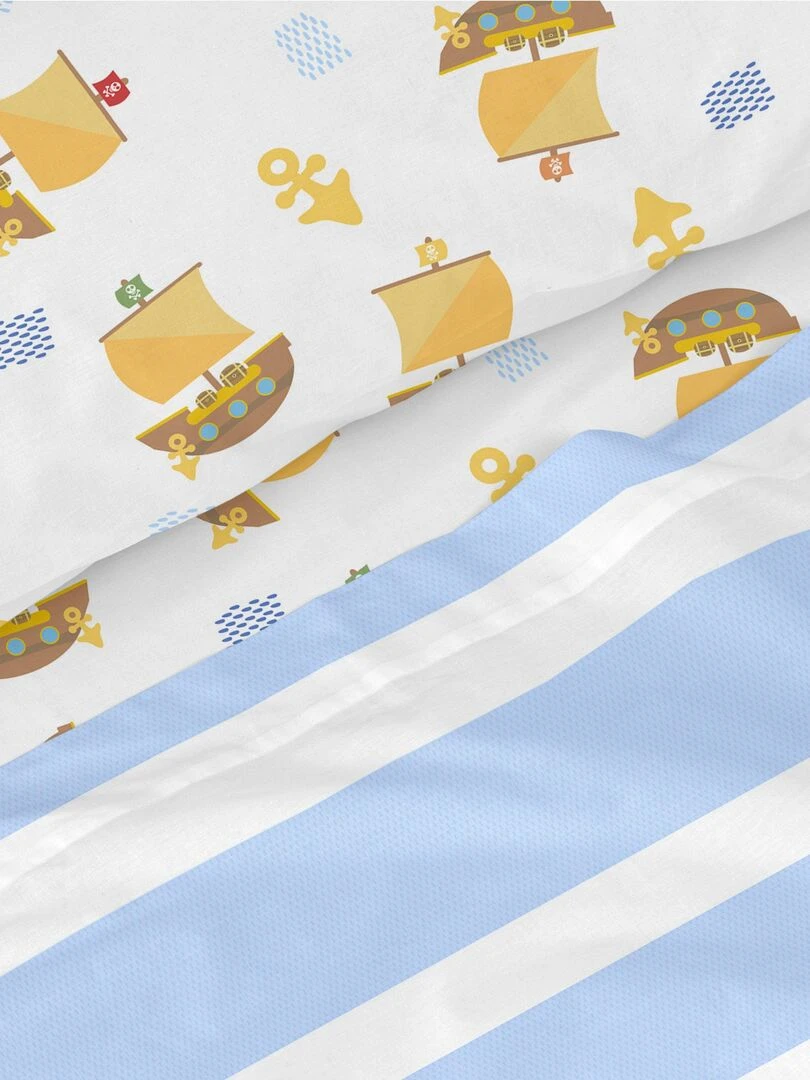 Parure de lit 2 pièces Pirate ship "Happyfriday" Blanc
