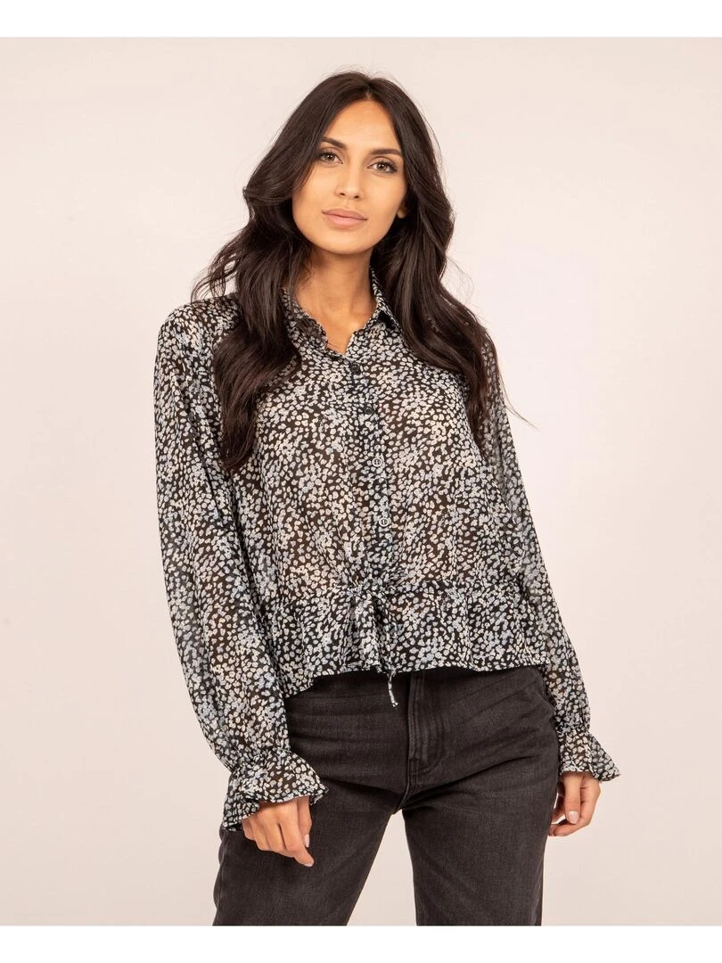 Chemise motifs FINESS Bleu