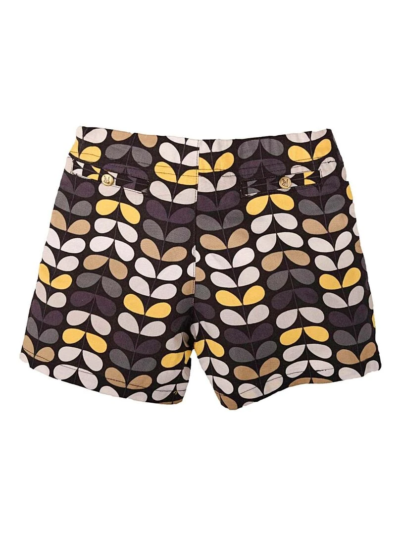 Short intersaison    motifs     MALICE   'LA FAUTE A VOLTAIRE'   Blanc Jaune Bleu