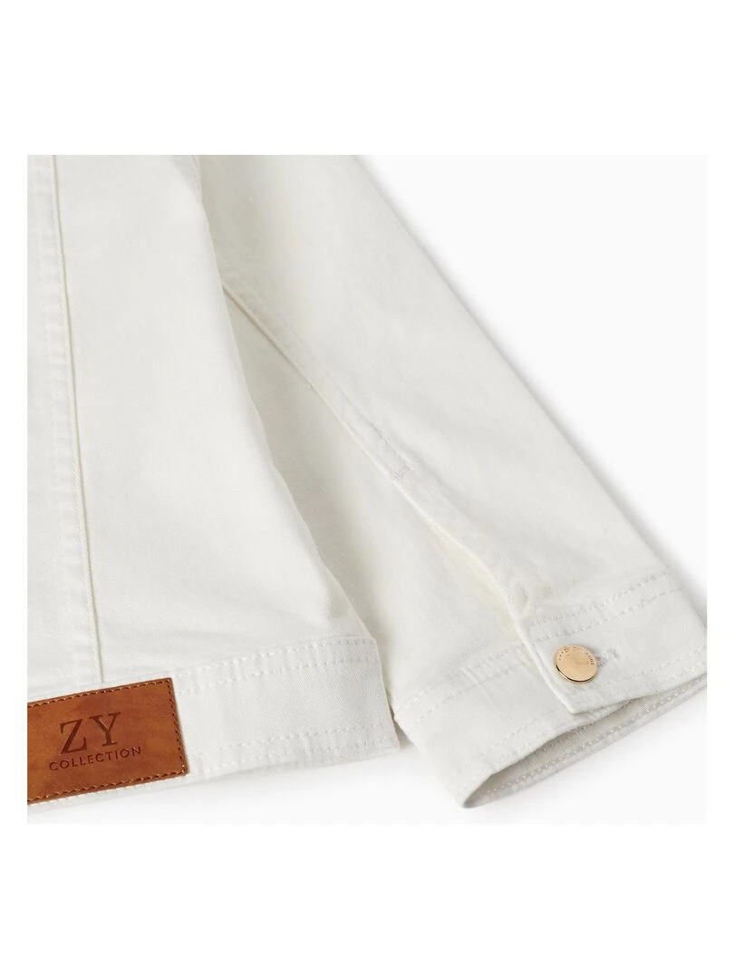 Veste en jean pour fille  ATLANTIC COMPANY   Beige clair