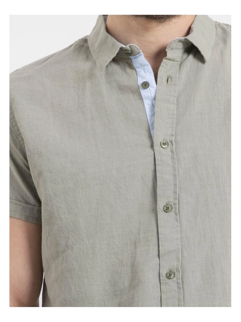 Chemise manches courtes DEMIKA   Kaki