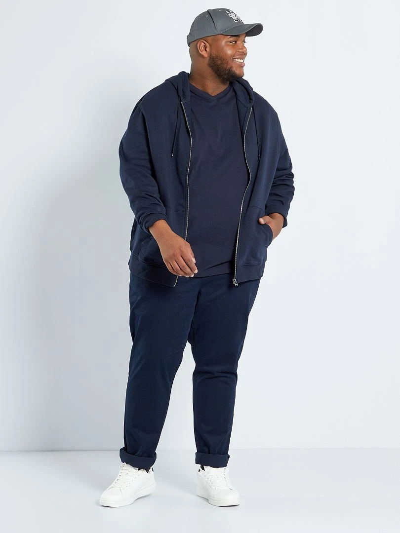 Sweat en interlock avec biais contrasté   Gris