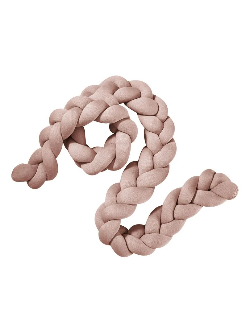Tresse de lit en coton tricotée 200 cm Rose