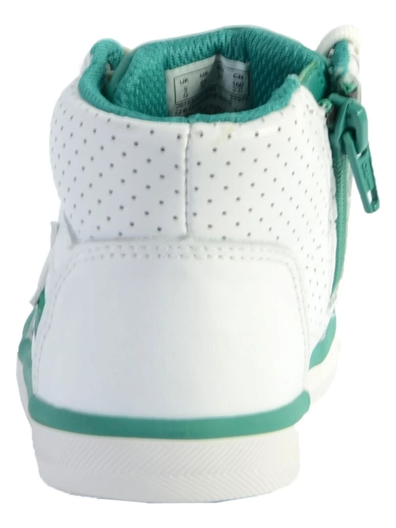 Basket Montante Cuir Enfant Clarks City Flake   Blanc