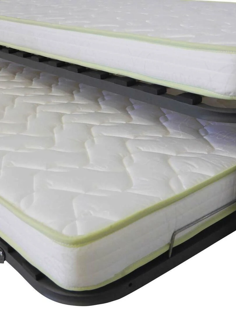 Pack lit gigogne avec 2 matelas Strata   AKITEN RETAIL   Gris
