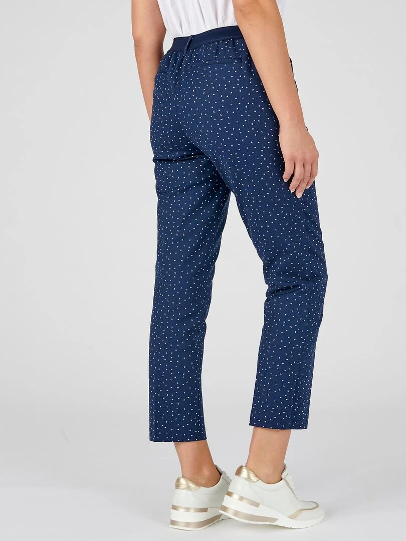 Pantalon 7/8ème satin de coton   Damart   Bleu
