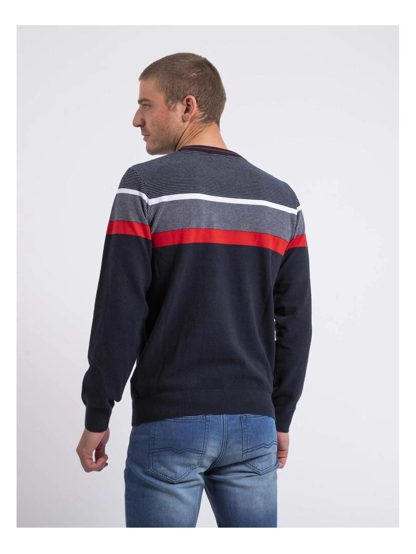 Pull fin col rond coton ARLO Rouge