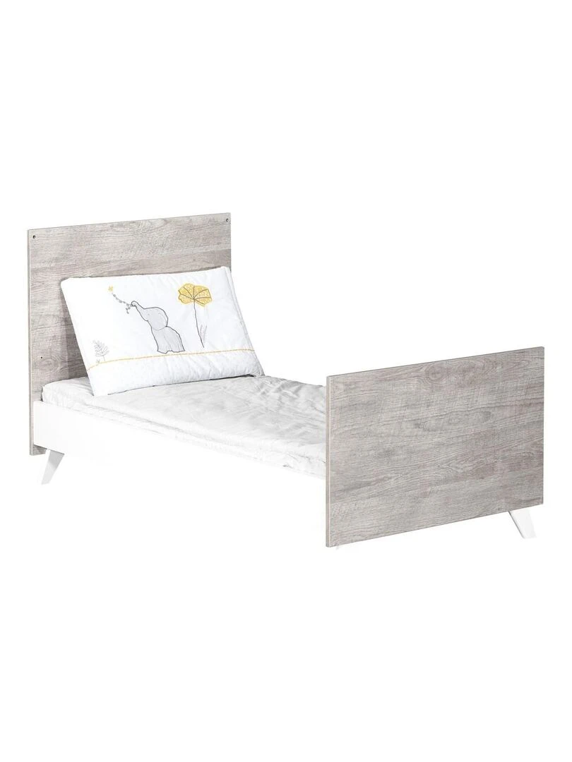 Lit évolutif SCANDI   BABYPRICE   Blanc Gris