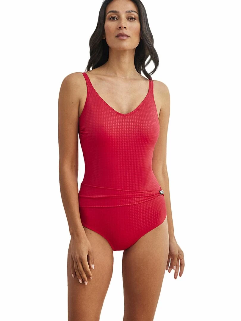 Maillot de bain une pièce shapewear préformé Manhattan Rouge