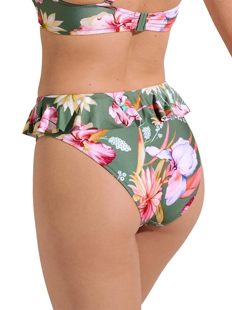 Bas maillot slip de bain échancré taille haute Rimini Vert