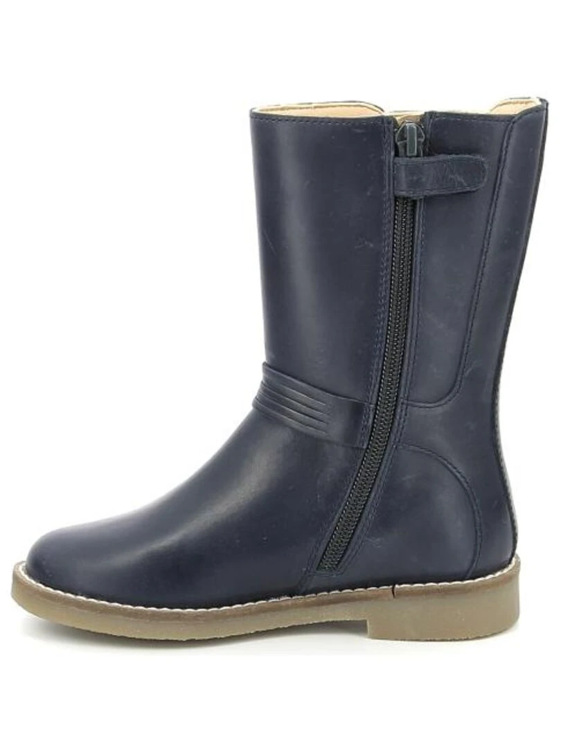 Bottes Cuir Widol   Bleu marine