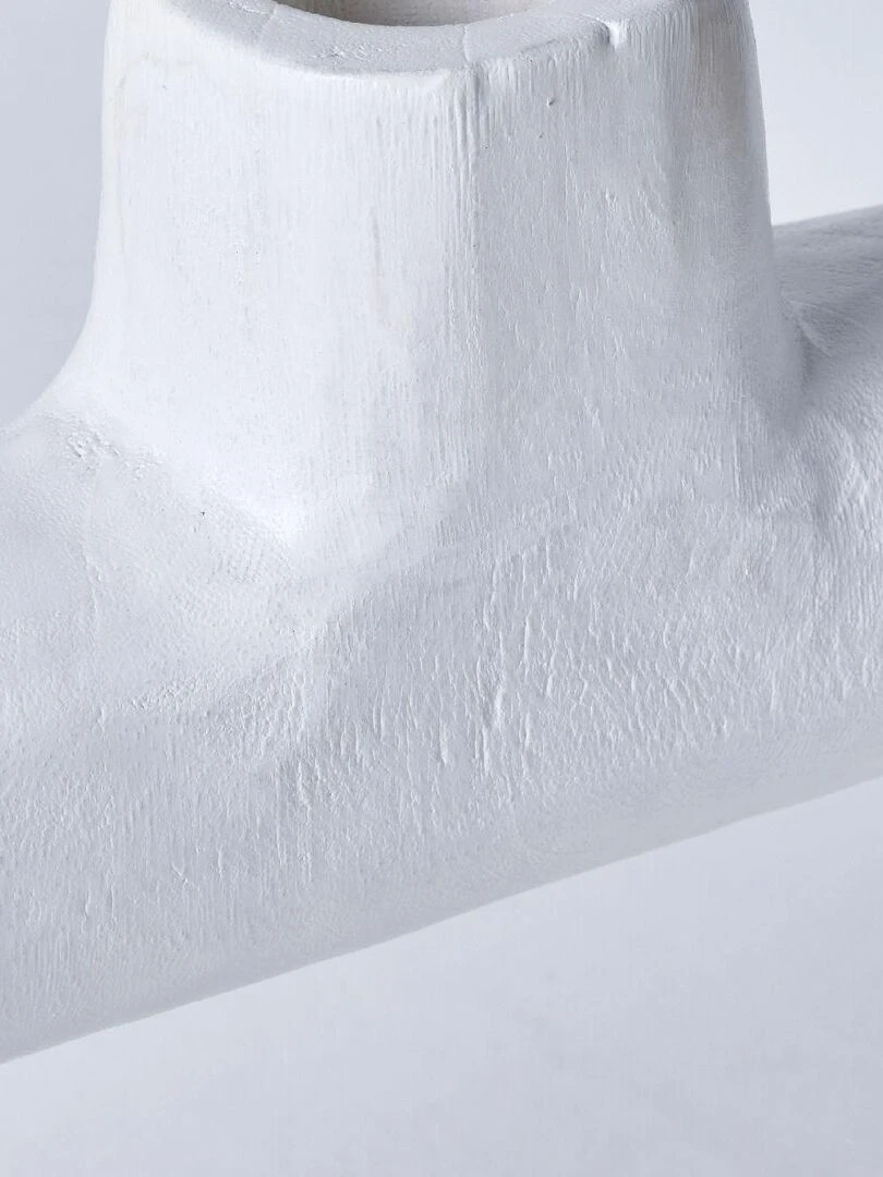 Vase oval bois MATISSE   Blanc