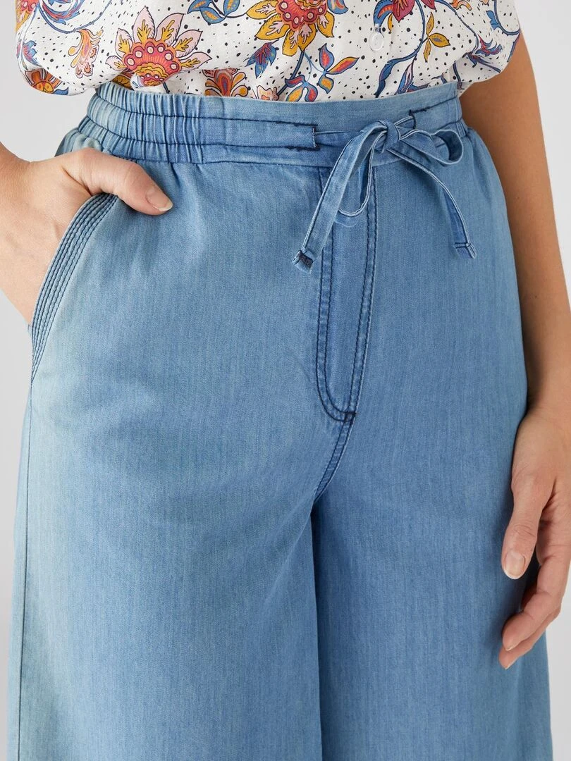 Bermuda fluide pur coton Damart Bleu