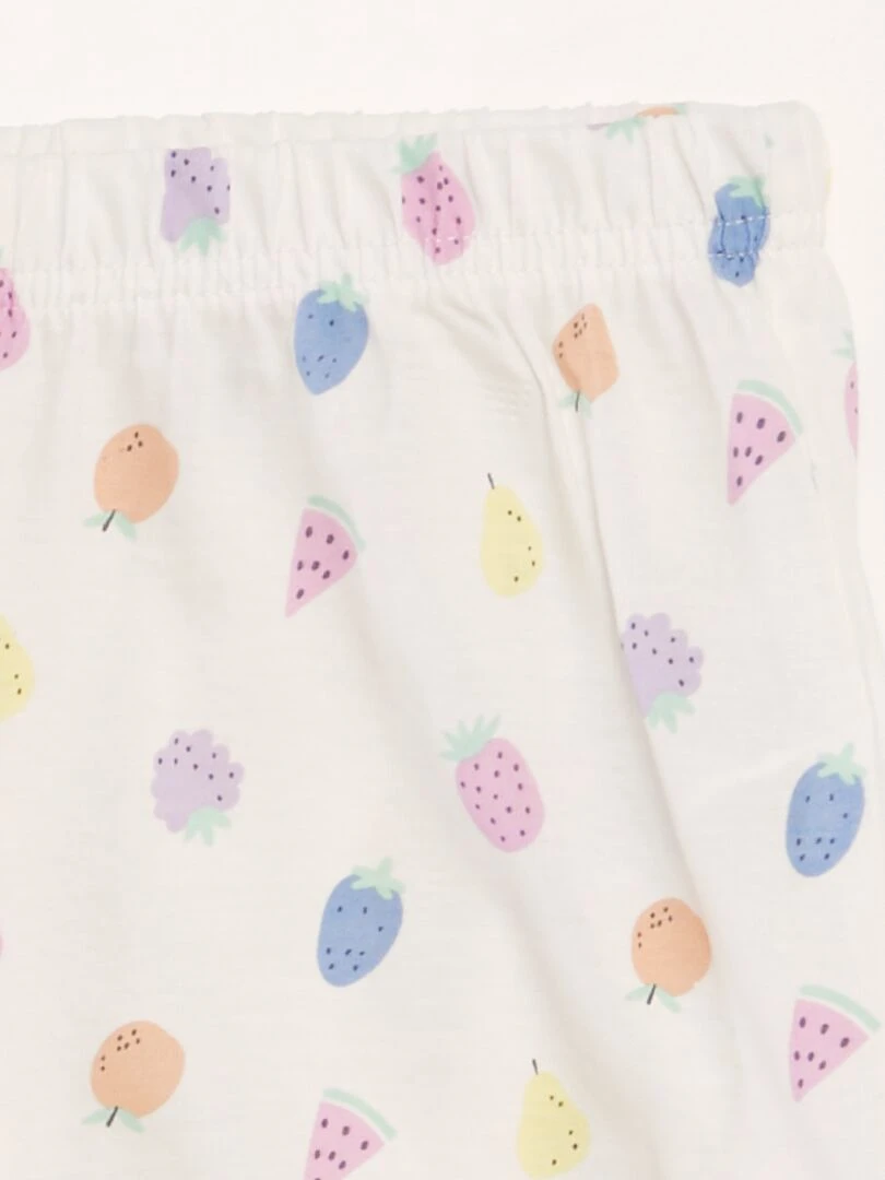 Ensemble de pyjama : T shirt + short   2 pièces   Rose bonbon