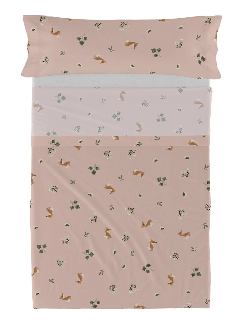 Parure de lit 2 pièces Fox forest "Happyfriday"   Blanc