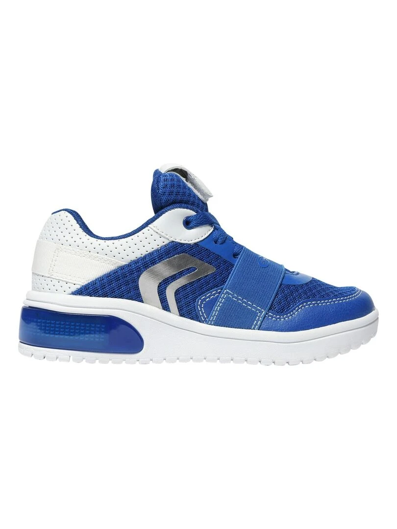 Basket Geox J Xled B.B MESH+GEOBUCK Bleu
