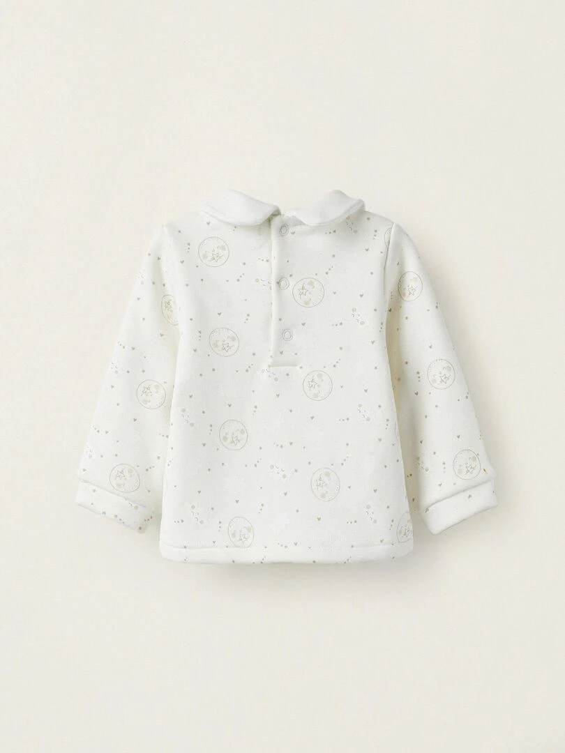 Pull en maille avec effet thermique pour nouveau né 'Moons' SUNRISE BLISS Blanc