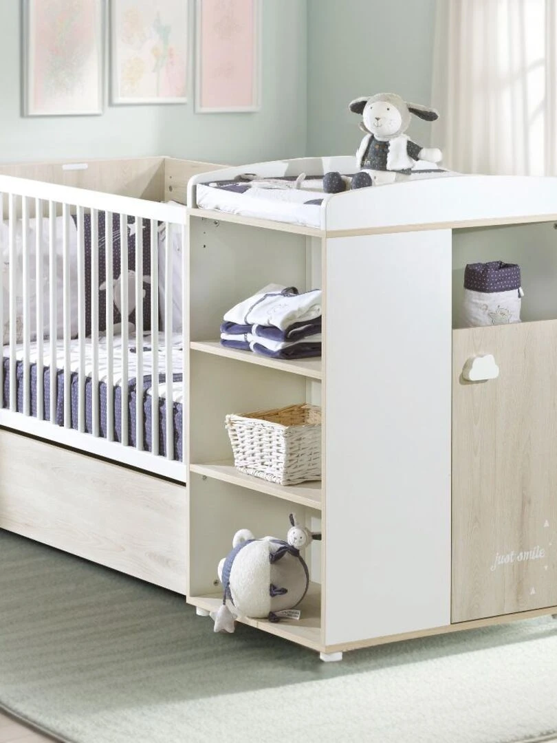 Lit combiné SMILE   BABYPRICE   Blanc
