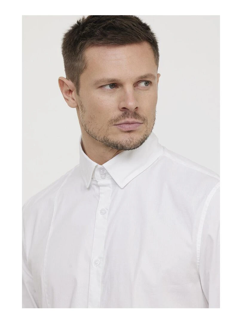 Lee Cooper   Chemise manches longues coton slim DOKITO   Blanc