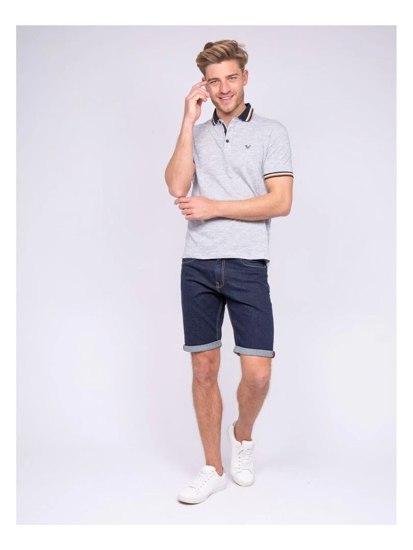 Polo pur coton PEXI   Bleu marine