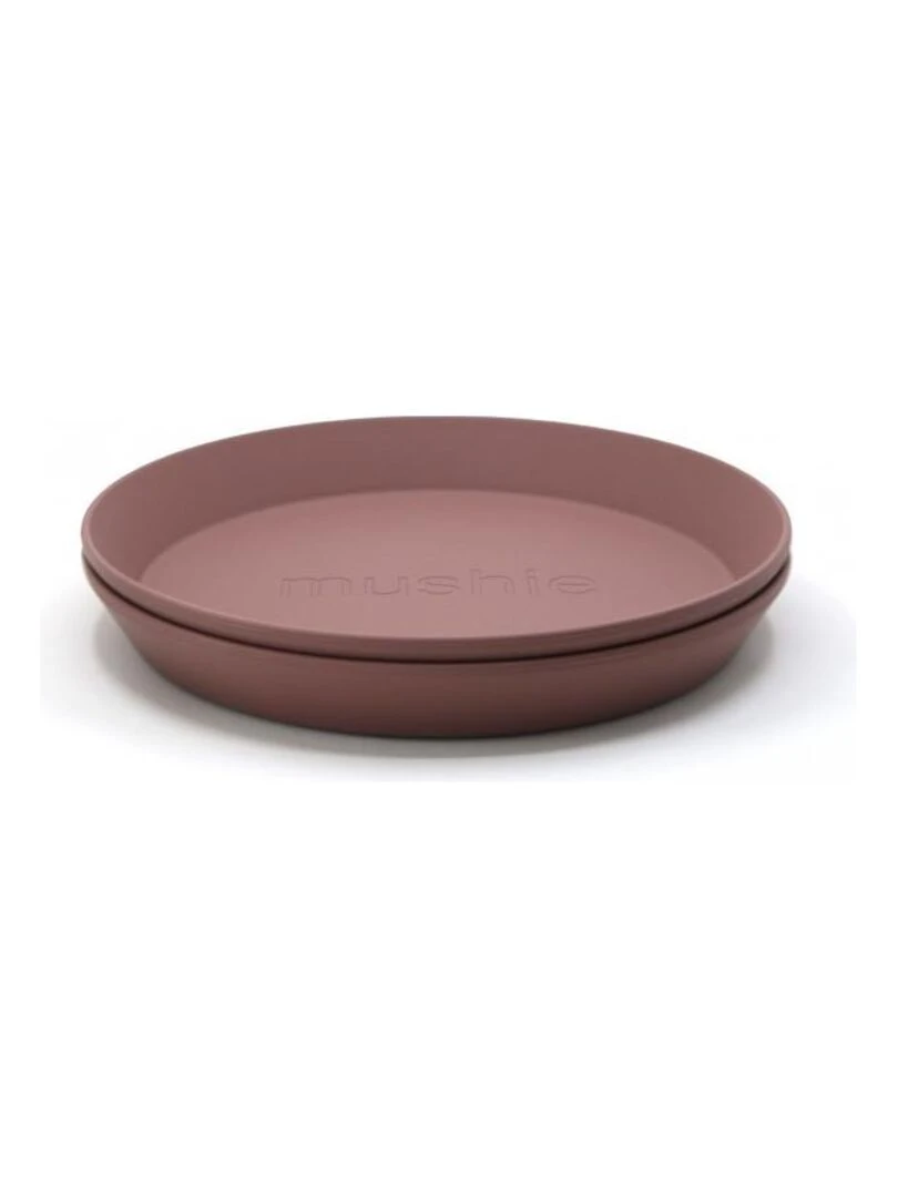 Lot de 2 assiettes rondes Mushie Marron Mushie Marron