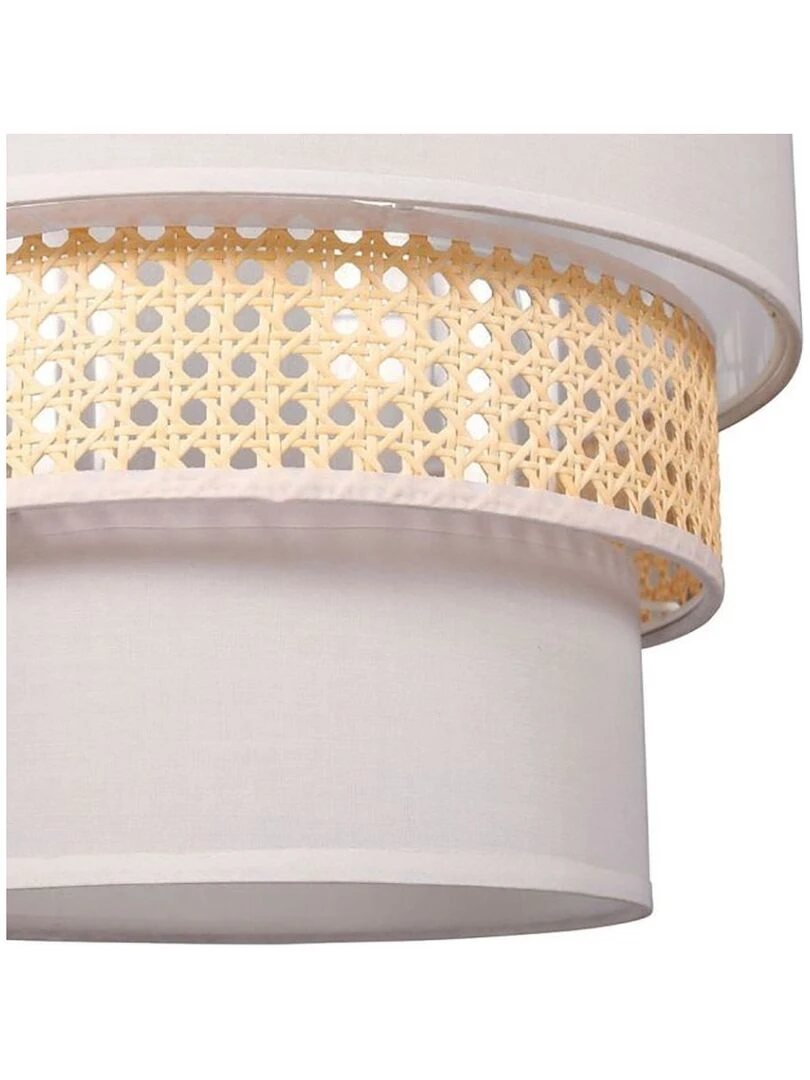 Suspension ronde gigogne cannage blanc D35   Blanc
