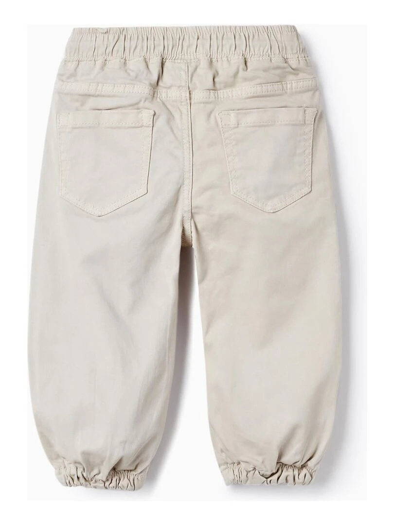Pantalon de sport en sergé pour bébé fille NATURE TAKEOVER Gris clair