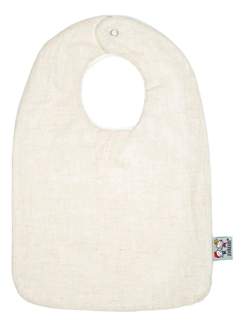 Bavoir bébé en Lin Beige