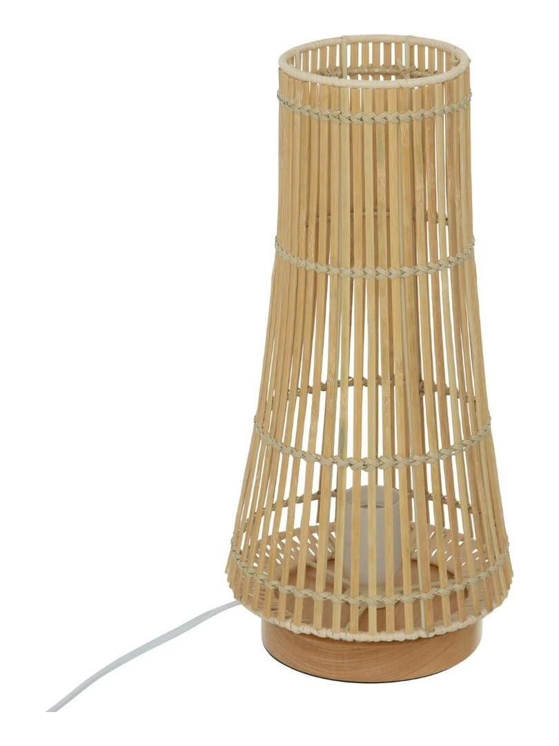 Lampe à poser en bambou Beige