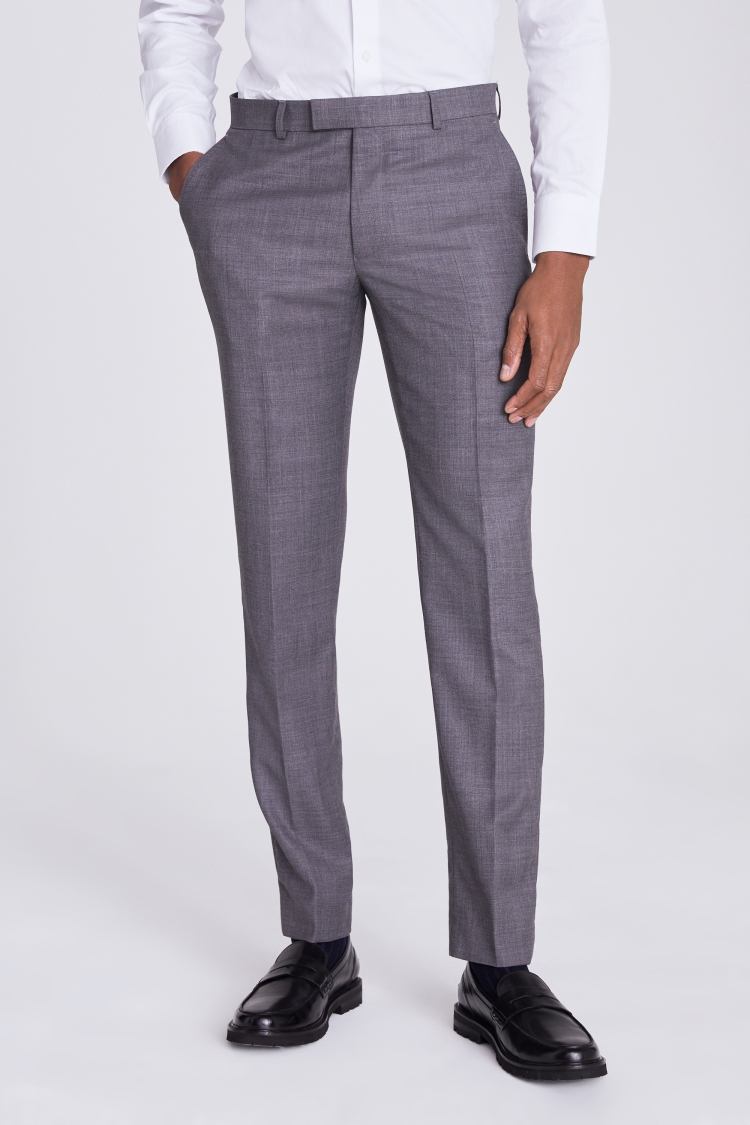 Italian Slim Fit Grey Trousers Buy Online at Moss