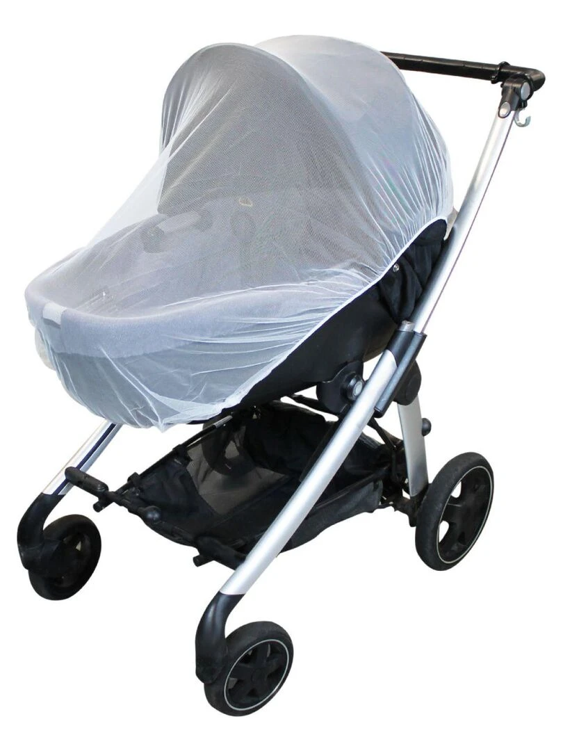 Moustiquaire universelle pour poussette et landau   Monsieur Bébé   Blanc