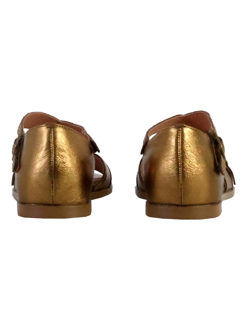 Sandale Plate Cuir Emilie Karston Soka   Vert