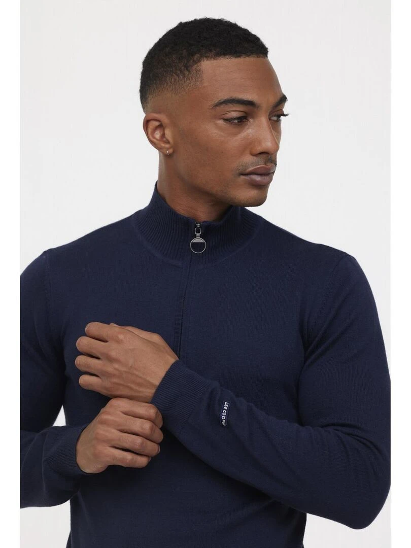 Lee Cooper   Pull manches longues coton regular CAPIR   Bleu marine