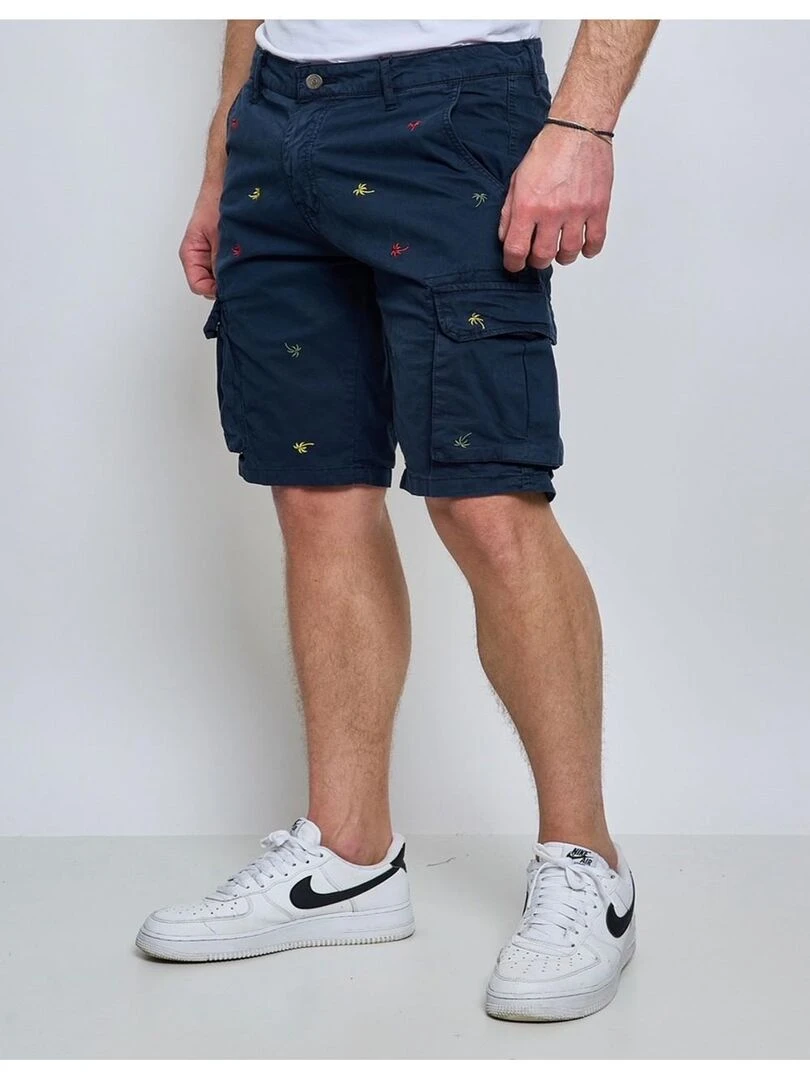 Short Cargo à motifs Kebello Bleu marine