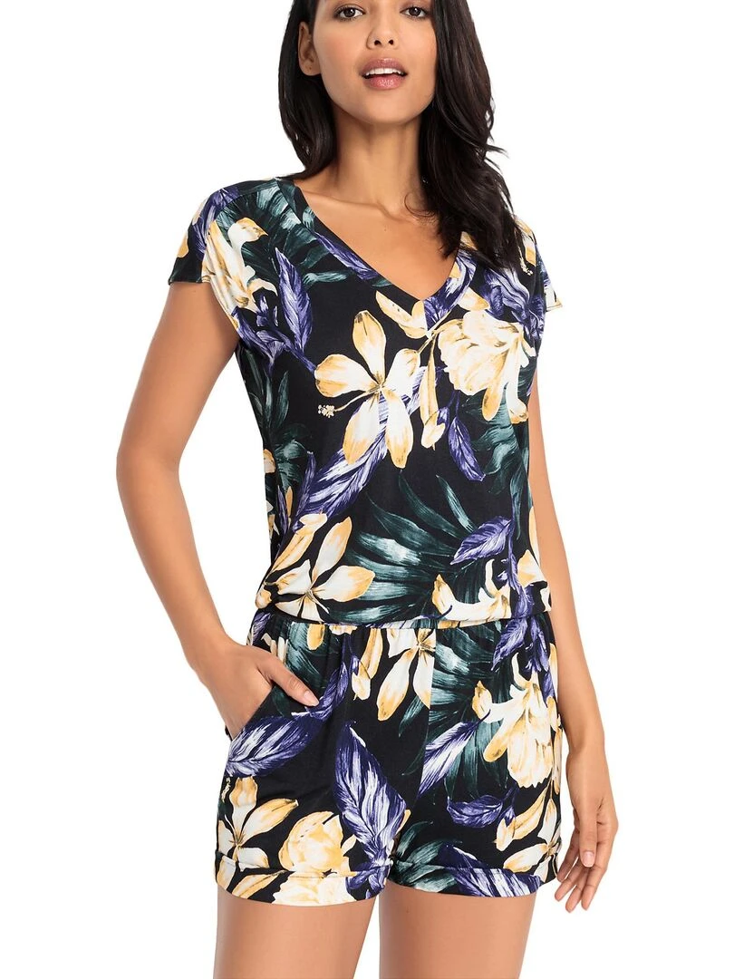 Combishort de plage Tropic Multicolore