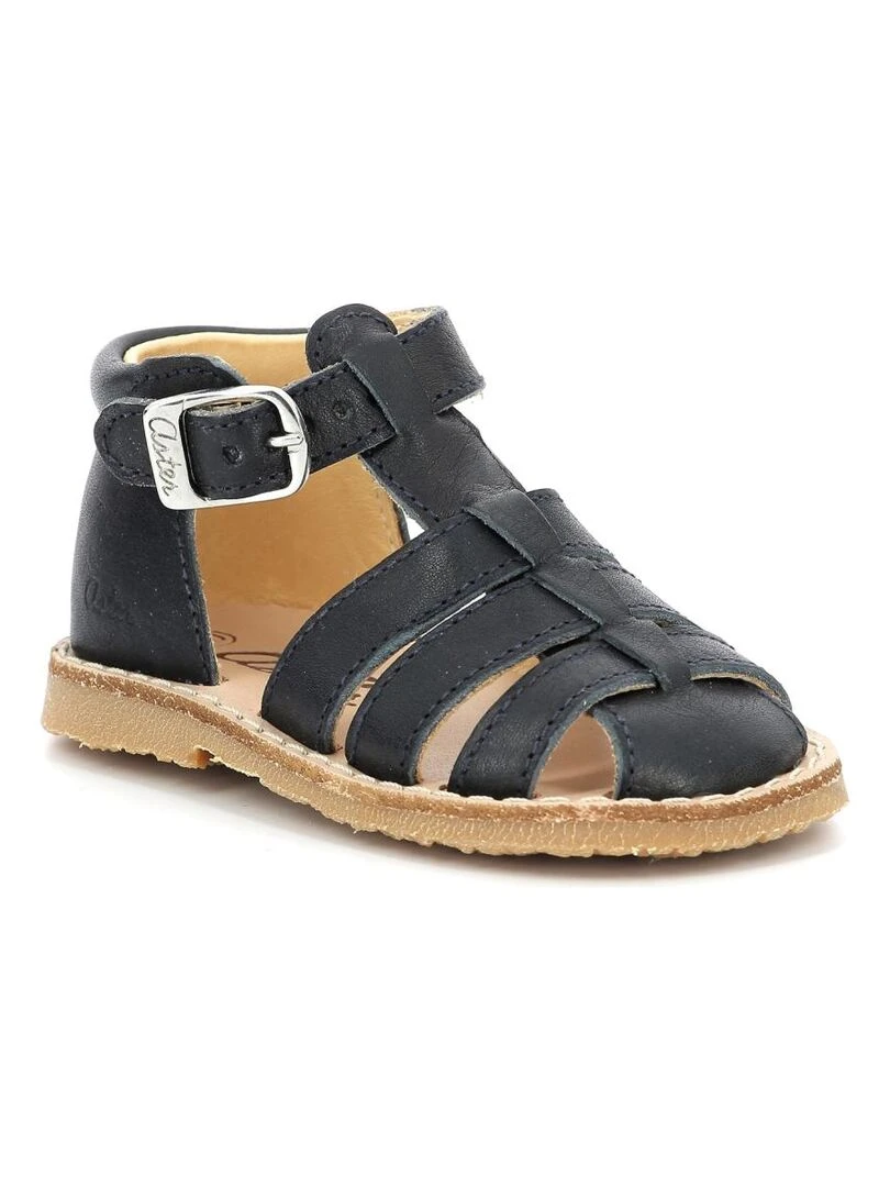 Sandales Cuir Binosmo Bleu marine