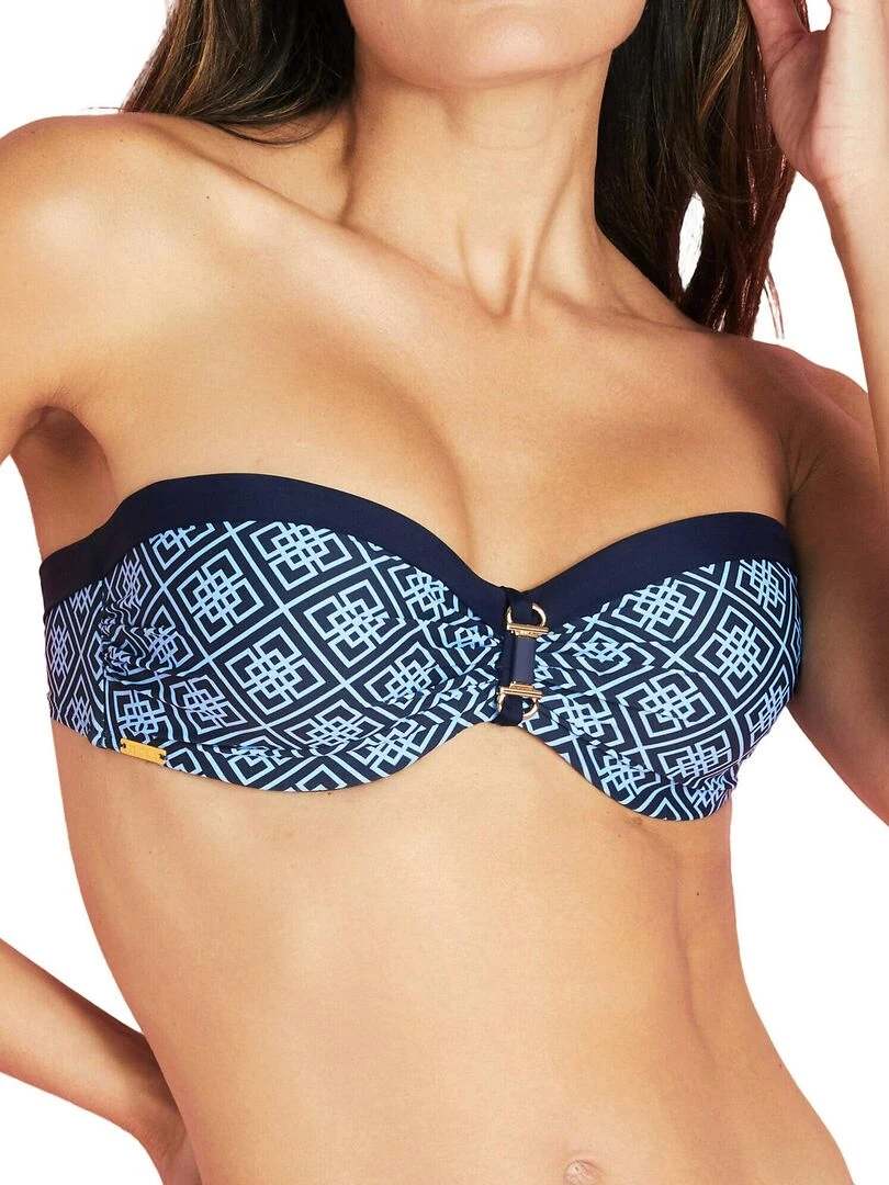 Haut maillot de bain bandeau Bali Bleu