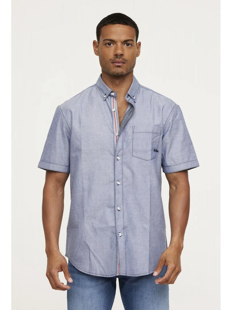 Lee Cooper Chemise manches courtes coton regular DANUB Bleu marine