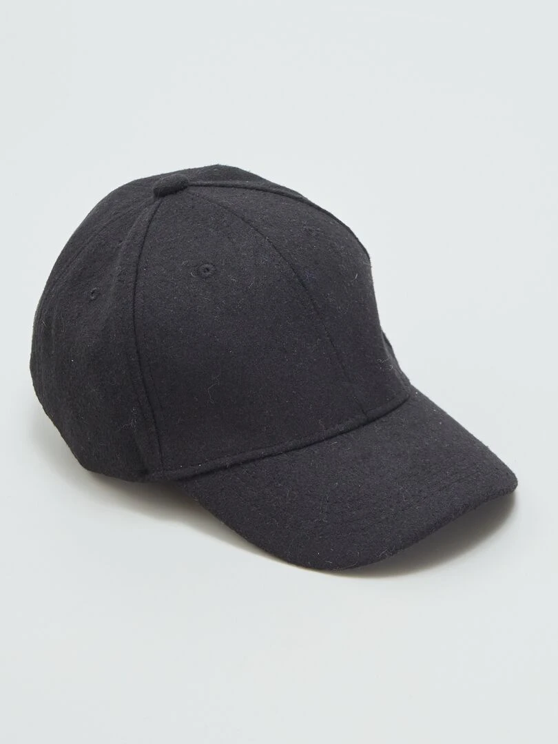 Casquette en flanelle Noir