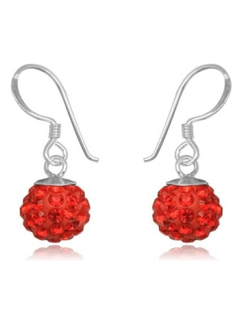 Boucles d'oreilles boule 0 8cm Bijoucolor Orange