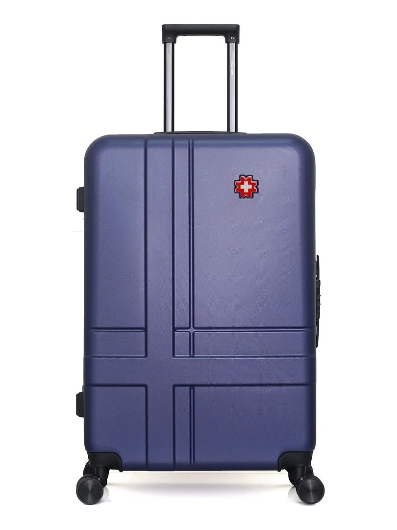 Set de 4 Valises Rigides Grand Format  Taille Moyenne  Valise Cabine et Vanity USTER M   Bleu marine