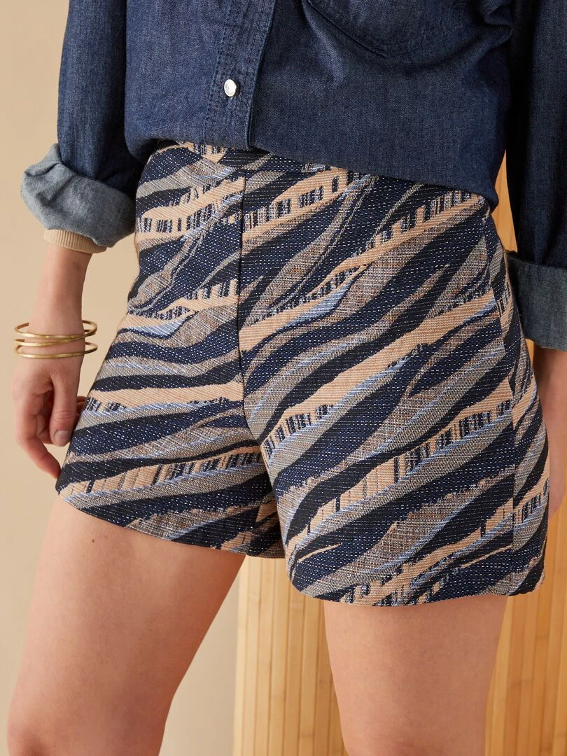 Short zébré matelassé x Jacquard Zèbre