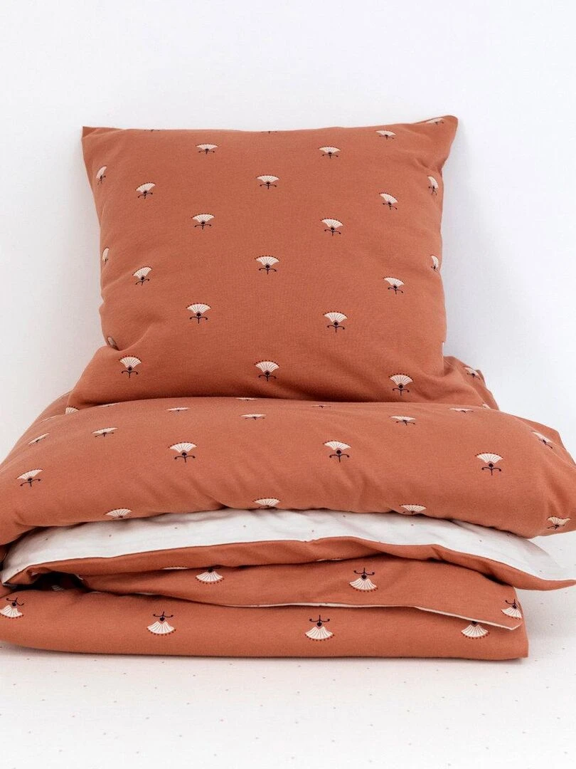 Bemini Housse de couette lit Jersey et jersey Beige foncé