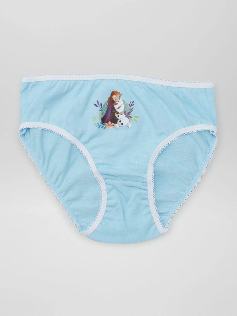 Lot de 3 culottes 'Reine des neiges' Bleu/violet/blanc
