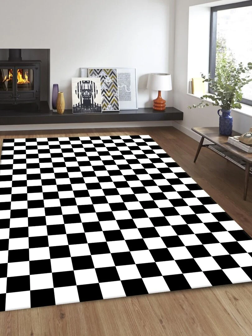 Tapis DAMIER Noir Blanc