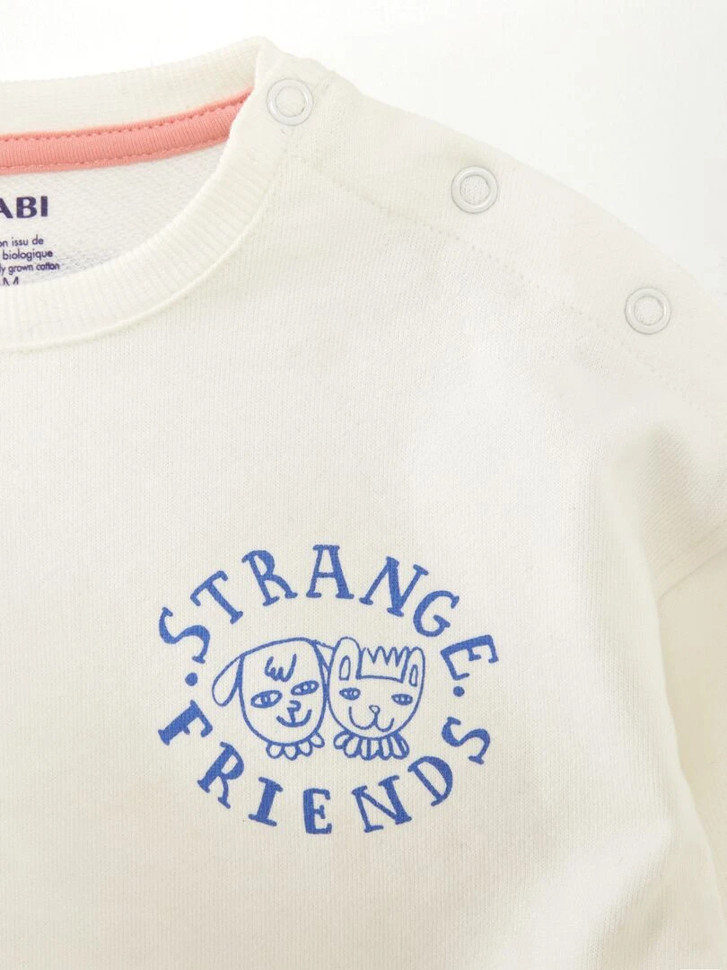 Sweat à col rond X Little Bad Wolf   Blanc