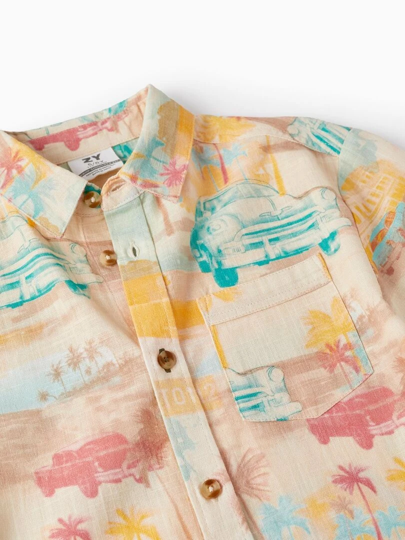 Chemise à Manches Courtes en Coton pour Garçon 'Cuba' manches courtes CUBA   Blanc