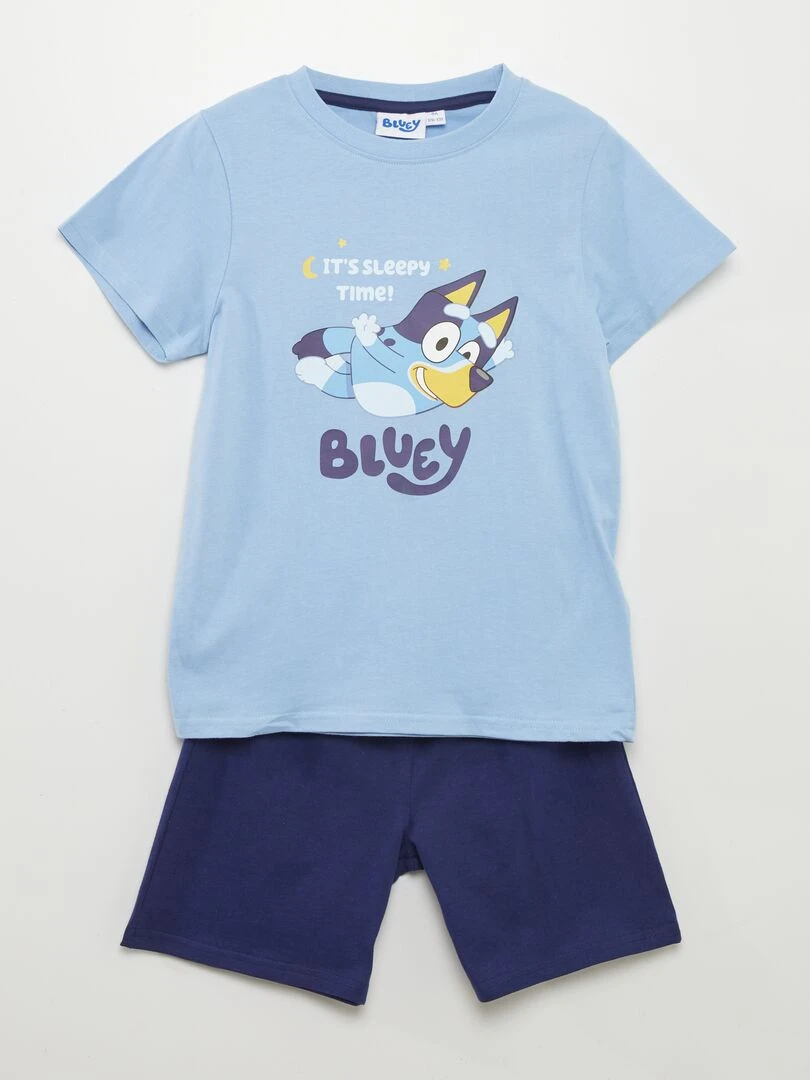 Ensemble pyjama 'Bluey' short + t shirt 2 pièces Bleu